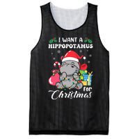 I Want A Hippopotamus For Christmas Hippo Christmas Pajamas Mesh Reversible Basketball Jersey Tank