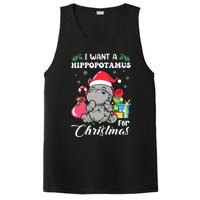 I Want A Hippopotamus For Christmas Hippo Christmas Pajamas PosiCharge Competitor Tank