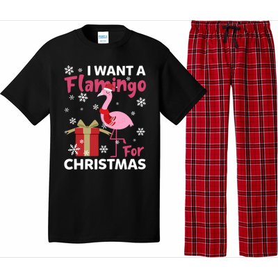 I Want A Flamingo For Christmas Funny Flamingo Lovers Gift Pajama Set