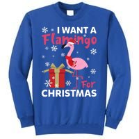 I Want A Flamingo For Christmas Funny Flamingo Lovers Gift Tall Sweatshirt