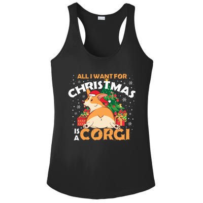 I Want A Corgi For Christmas Gift Ladies PosiCharge Competitor Racerback Tank