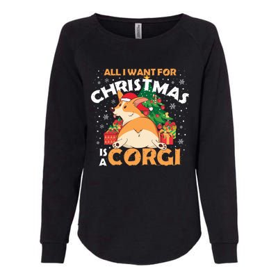 I Want A Corgi For Christmas Gift Womens California Wash Sweatshirt