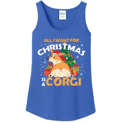 I Want A Corgi For Christmas Gift Ladies Essential Tank