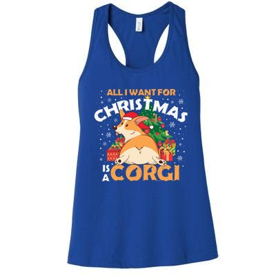 I Want A Corgi For Christmas Gift Women's Racerback Tank