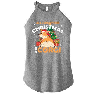 I Want A Corgi For Christmas Gift Women's Perfect Tri Rocker Tank