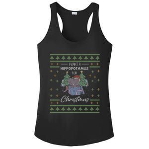 I Want A Hippopotamus For Christmas Xmas Cute Funny Gift Ladies PosiCharge Competitor Racerback Tank