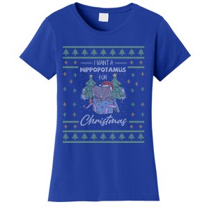 I Want A Hippopotamus For Christmas Xmas Cute Funny Gift Women's T-Shirt