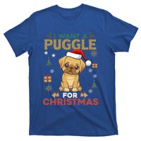 I Want A Puggle For Christmas Cute Dog Lover Family Pajama Great Gift T-Shirt