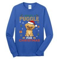 I Want A Puggle For Christmas Cute Dog Lover Family Pajama Great Gift Tall Long Sleeve T-Shirt