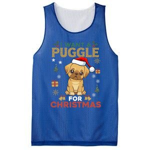 I Want A Puggle For Christmas Cute Dog Lover Family Pajama Great Gift Mesh Reversible Basketball Jersey Tank