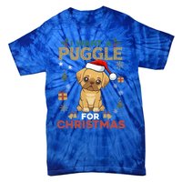 I Want A Puggle For Christmas Cute Dog Lover Family Pajama Great Gift Tie-Dye T-Shirt