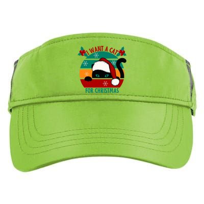 I Want A Cat For Christmas Xmas Cat Gift Adult Drive Performance Visor