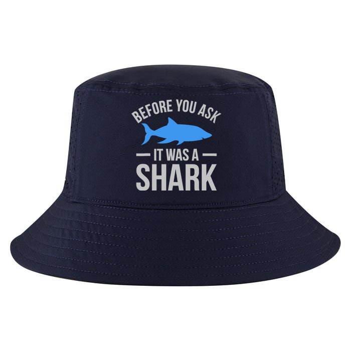 It Was A Shark Funny Amputee Prosthetic Surgery Graphic Cool Comfort Performance Bucket Hat