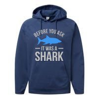 It Was A Shark Funny Amputee Prosthetic Surgery Graphic Performance Fleece Hoodie