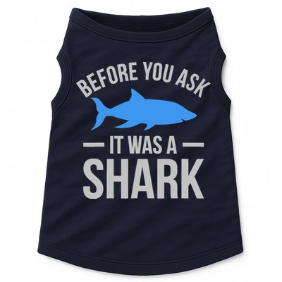 It Was A Shark Funny Amputee Prosthetic Surgery Graphic Doggie Tank