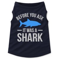 It Was A Shark Funny Amputee Prosthetic Surgery Graphic Doggie Tank