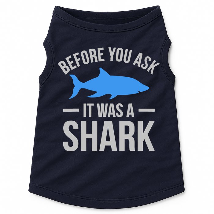It Was A Shark Funny Amputee Prosthetic Surgery Graphic Doggie Tank