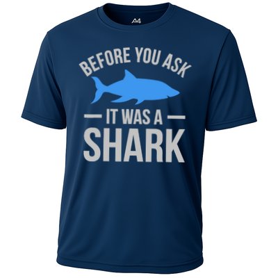 It Was A Shark Funny Amputee Prosthetic Surgery Graphic Performance Shirt