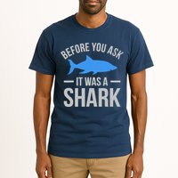 It Was A Shark Funny Amputee Prosthetic Surgery Graphic Tall T-Shirt