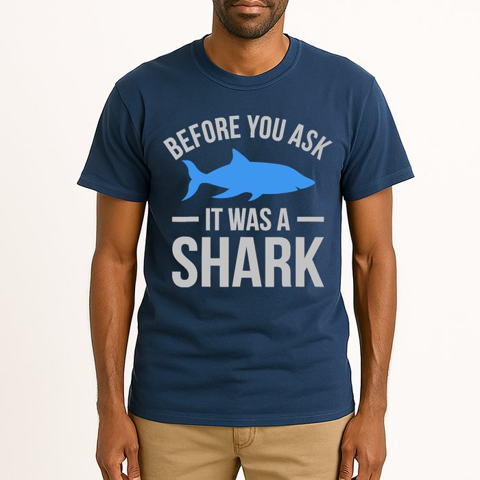 It Was A Shark Funny Amputee Prosthetic Surgery Graphic Tall T-Shirt
