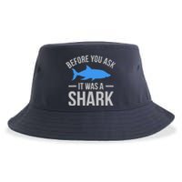 It Was A Shark Funny Amputee Prosthetic Surgery Graphic Sustainable Bucket Hat