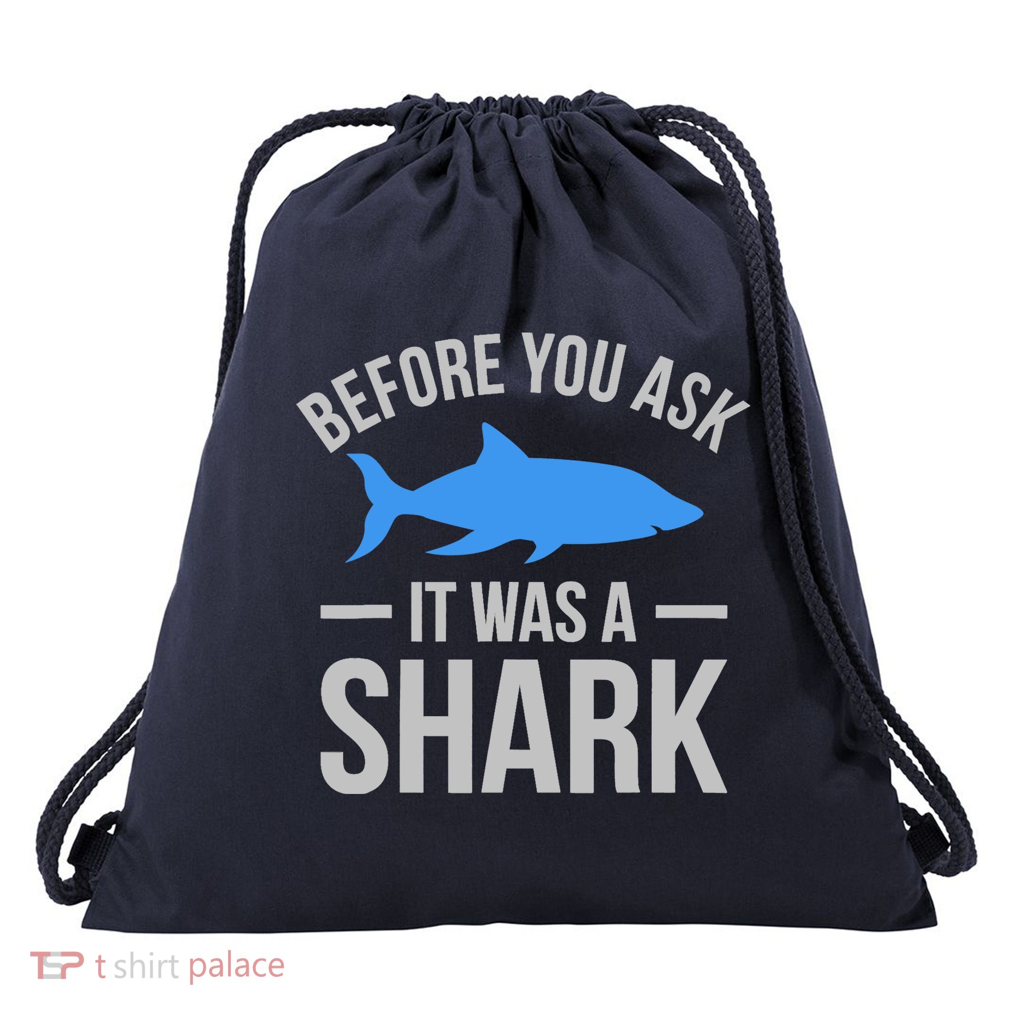 It Was A Shark Funny Amputee Prosthetic Surgery Graphic Drawstring Bag