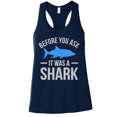 It Was A Shark Funny Amputee Prosthetic Surgery Graphic Womens Tank Top