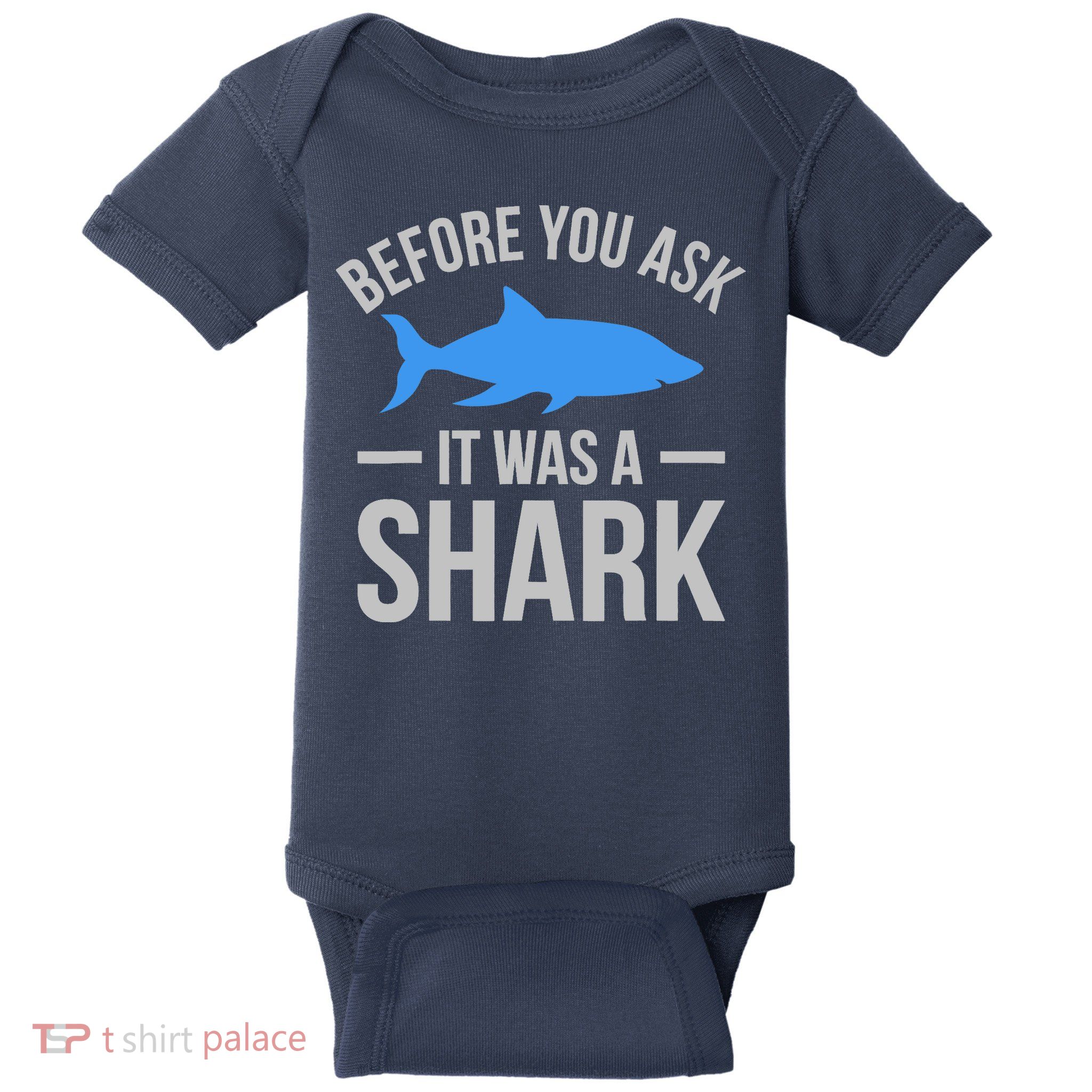 It Was A Shark Funny Amputee Prosthetic Surgery Graphic Baby Bodysuit