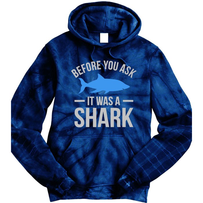 It Was A Shark Funny Amputee Prosthetic Surgery Graphic Tie Dye Hoodie