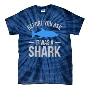 It Was A Shark Funny Amputee Prosthetic Surgery Graphic Tie-Dye T-Shirt