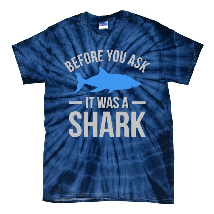 It Was A Shark Funny Amputee Prosthetic Surgery Graphic Tie-Dye T-Shirt