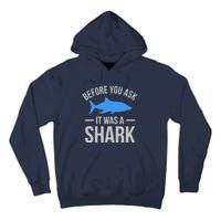 It Was A Shark Funny Amputee Prosthetic Surgery Graphic Tall Hoodie