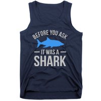 It Was A Shark Funny Amputee Prosthetic Surgery Graphic Tank Top