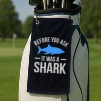 It Was A Shark Funny Amputee Prosthetic Surgery Graphic Golf Towel