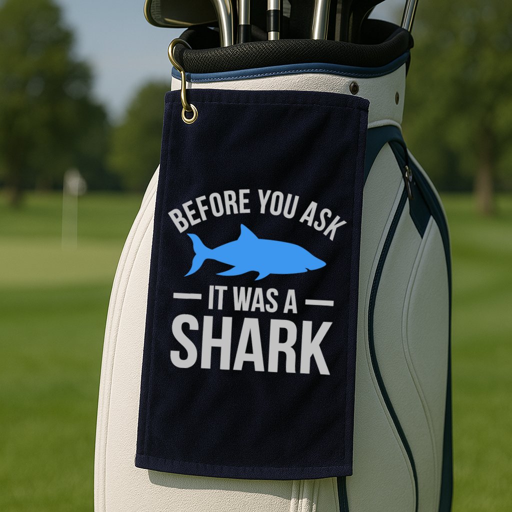 It Was A Shark Funny Amputee Prosthetic Surgery Graphic Golf Towel