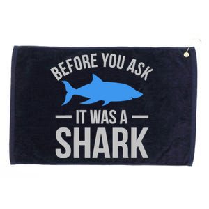 It Was A Shark Funny Amputee Prosthetic Surgery Graphic Grommeted Golf Towel