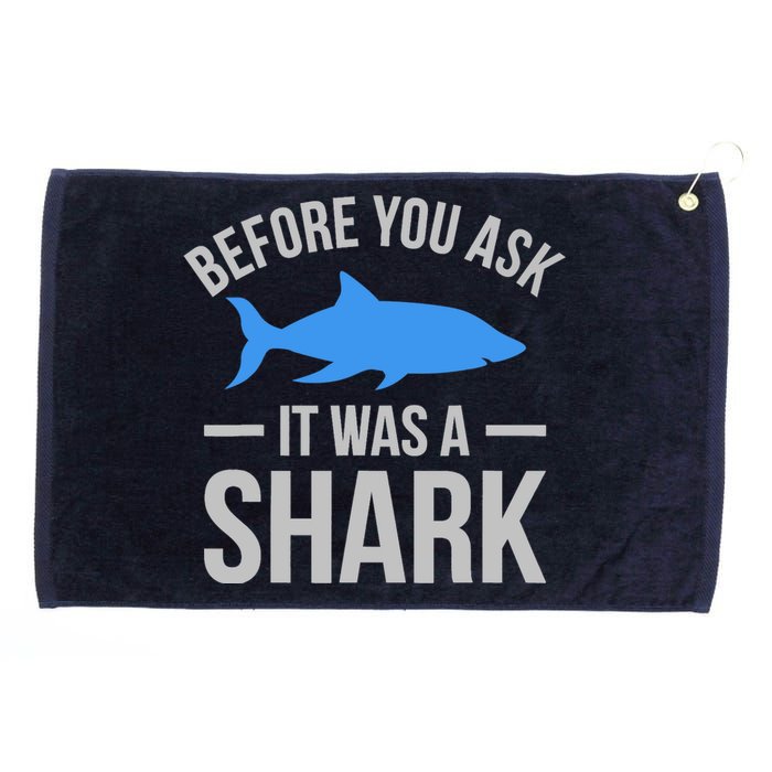 It Was A Shark Funny Amputee Prosthetic Surgery Graphic Grommeted Golf Towel