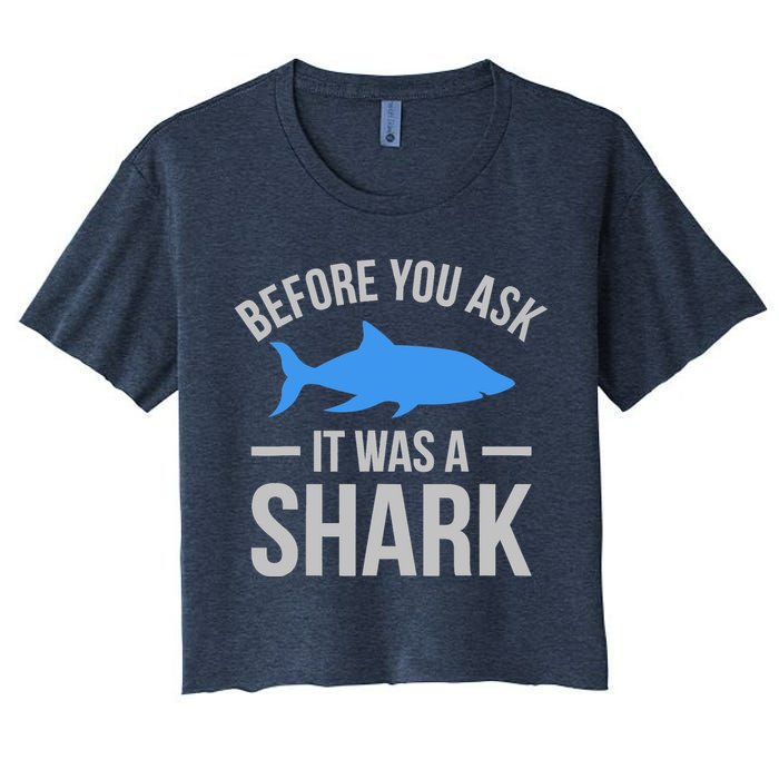 It Was A Shark Funny Amputee Prosthetic Surgery Graphic Crop Top