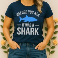 It Was A Shark Funny Amputee Prosthetic Surgery Graphic Womens T-Shirt