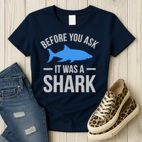 It Was A Shark Funny Amputee Prosthetic Surgery Graphic Womens T-Shirt