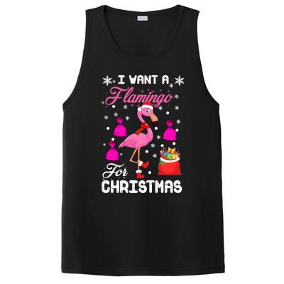 I Want A Flamingo For Christmas Pajama Holiday Xmas Funny Gift Great Gift PosiCharge Competitor Tank