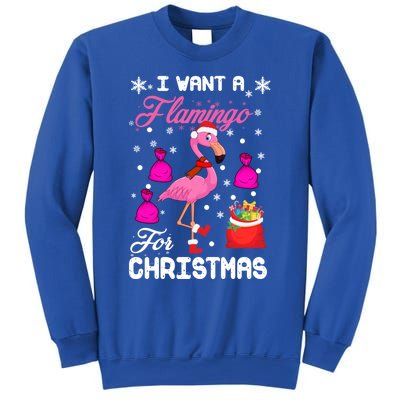 I Want A Flamingo For Christmas Pajama Holiday Xmas Funny Gift Great Gift Sweatshirt