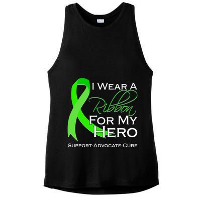 I Wear A Green For My Hero Bone Marrow Awareness Ladies PosiCharge Tri-Blend Wicking Tank