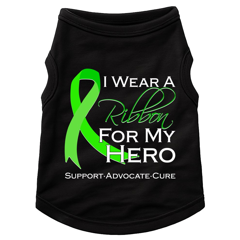 I Wear A Green For My Hero Bone Marrow Awareness Doggie Tank