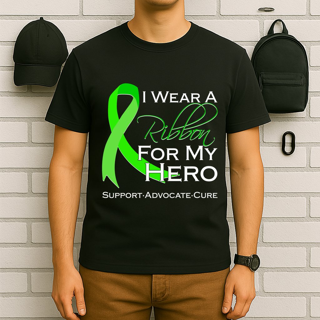 I Wear A Green For My Hero Bone Marrow Awareness T-Shirt