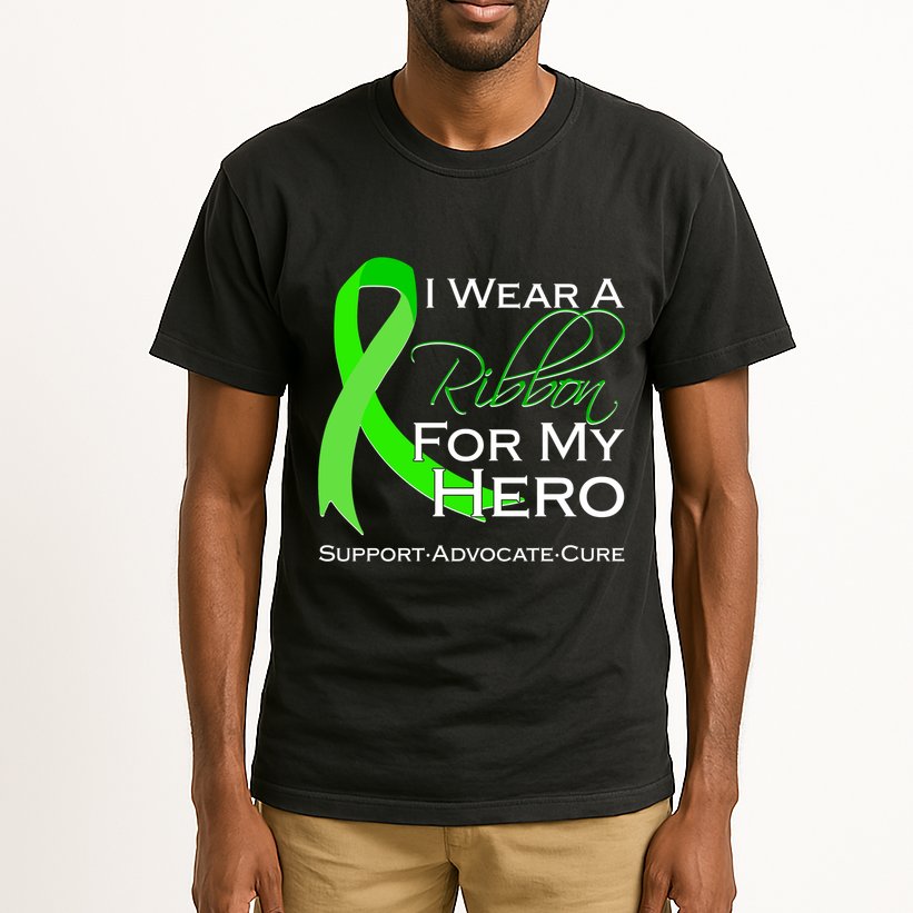 I Wear A Green For My Hero Bone Marrow Awareness Tall T-Shirt