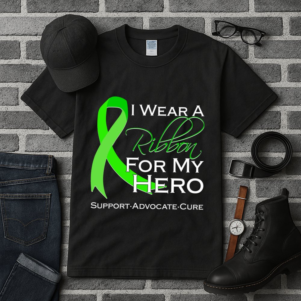 I Wear A Green For My Hero Bone Marrow Awareness Tall T-Shirt