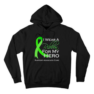 I Wear A Green For My Hero Bone Marrow Awareness Tall Hoodie