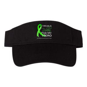 I Wear A Green For My Hero Bone Marrow Awareness Valucap Bio-Washed Visor