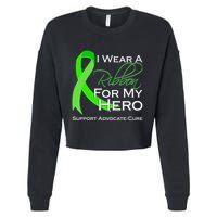 I Wear A Green For My Hero Bone Marrow Awareness Cropped Pullover Crew